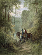 Lancelot And Guinevere Drawing by Gustave Dore Lancelot And Guinevere Drawing by Gustave Dore