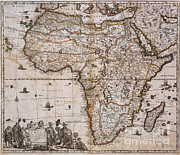 Map Of Africa, 1688 Photograph by Photo Researchers