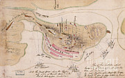 Map Of Battle From The American Photograph by Photo Researchers