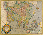 Mercators Map Of Asia Photograph by Photo Researchers