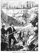 MINING IN CALIFORNIA, c1880 Photograph by Granger MINING IN CALIFORNIA, c1880 Photograph by Granger