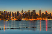 New York City Skyline Morning Twilight III Photograph by Clarence Holmes