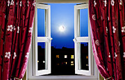 Open window at night Photograph by Simon Bratt
