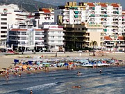 Peniscola Beach By Mediterranean Sea in Spain Photograph by John Shiron