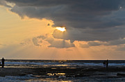 People  on the beach Photograph by Michael Goyberg