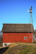 Red Barn And Windmill Photograph by Ed Peterson