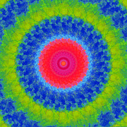 Red Green Blue Mandala Photograph by Bill Barber