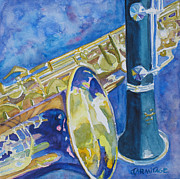 Reeds Between Sets Painting by Jenny Armitage