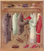 Romance in the cupboard Painting by Kestutis Kasparavicius