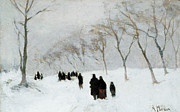 Snow Storm Painting by Anton Mauve