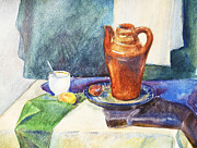 Still Life With Cup and Coffeepot  Painting by Irina Sztukowski