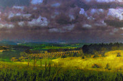 Storm clouds over meadow Photograph by Michael Goyberg