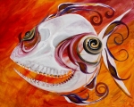 T.B. Chupacabra Fish Painting by J Vincent Scarpace