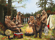 The Bear Party Painting by Stella Violano