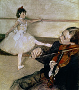 The Dance Lesson Pastel by Edgar Degas