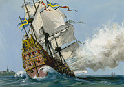 The Swedish Warship Vasa Painting by Ralph Bruce