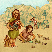 Traditional Game 3 Painting by Autogiro Illustration