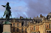 Versailles Palace's courtyard with King Louis 14th statue Photograph by Sami Sarkis Photography