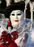 White Clown with Red Mini 2 Photograph by Donna Corless