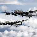 Flying Lancasters Digital Art by Airpower Art Flying Lancasters Digital Art by Airpower Art