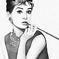 Audrey Hepburn Portrait Painting by Olga Shvartsur Audrey Hepburn Portrait Painting by Olga Shvartsur