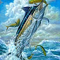 Big Jump Blue Marlin With Mahi Mahi Painting by Terry Fox Big Jump Blue Marlin With Mahi Mahi Painting by Terry Fox