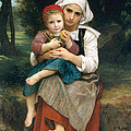 Breton Brother and Sister Painting by William-Adolphe Bouguereau Breton Brother and Sister Painting by William-Adolphe Bouguereau