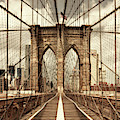 Brooklyn Bridge (sepia) #1 Photograph by Shelley Lake