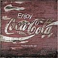 Coca Cola Pink Grunge Sign by John Stephens Coca Cola Pink Grunge Sign by John Stephens