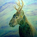 Deer at Home Mixed Media by Suzanne Berthier Deer at Home Mixed Media by Suzanne Berthier