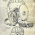 1927 Football Helmet Patent Photograph by Jon Neidert 1927 Football Helmet Patent Photograph by Jon Neidert