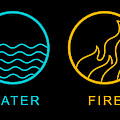 Four Elements #1 Drawing by Amtitus