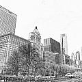 Grant Park Chicago Drawing by Dejan Jovanovic Grant Park Chicago Drawing by Dejan Jovanovic