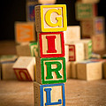 Its A Girl - Alphabet Blocks by Edward Fielding Its A Girl - Alphabet Blocks by Edward Fielding