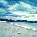 Lido Beach Evening Painting by Suzanne Berthier Lido Beach Evening Painting by Suzanne Berthier