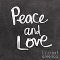 Peace and Love Mixed Media by Linda Woods Peace and Love Mixed Media by Linda Woods