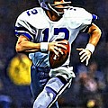 Roger Staubach Painting by Florian Rodarte Roger Staubach Painting by Florian Rodarte