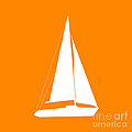Sailboat in Orange and White Digital Art by Jackie Farnsworth Sailboat in Orange and White Digital Art by Jackie Farnsworth
