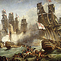 The Battle of Trafalgar Painting by English School The Battle of Trafalgar Painting by English School