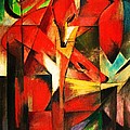 The Foxes Painting by Franz Marc The Foxes Painting by Franz Marc