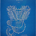 1923 Harley Davidson Engine Patent Artwork - Blueprint 1923 by Nikki Smith 1923 Harley Davidson Engine Patent Artwork - Blueprint 1923 by Nikki Smith