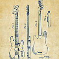1953 Fender Bass Guitar Patent Artwork - Vintage Digital Art by Nikki Marie Smith 1953 Fender Bass Guitar Patent Artwork - Vintage Digital Art by Nikki Marie Smith