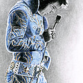 1972 Light Blue Wheat Suit Drawing by Rob De Vries 1972 Light Blue Wheat Suit Drawing by Rob De Vries