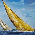 Americas Cup Sailboat Race by Modern Impressionism Americas Cup Sailboat Race by Modern Impressionism