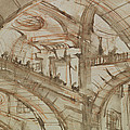 Drawing Of An Imaginary Prison by Giovanni Battista Piranesi Drawing Of An Imaginary Prison by Giovanni Battista Piranesi