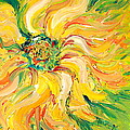 Textured Green Sunflower by Nadine Rippelmeyer Textured Green Sunflower by Nadine Rippelmeyer