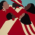Crimson and Cream Painting by Synthia SAINT JAMES Crimson and Cream Painting by Synthia SAINT JAMES