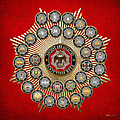 33 Scottish Rite Degrees on Red Leather Digital Art by Serge Averbukh 33 Scottish Rite Degrees on Red Leather Digital Art by Serge Averbukh