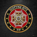 33rd Degree - Inspector General Jewel on Black Leather Digital Art by Serge Averbukh 33rd Degree - Inspector General Jewel on Black Leather Digital Art by Serge Averbukh