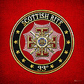 33rd Degree - Inspector General Jewel on Red Leather Digital Art by Serge Averbukh 33rd Degree - Inspector General Jewel on Red Leather Digital Art by Serge Averbukh